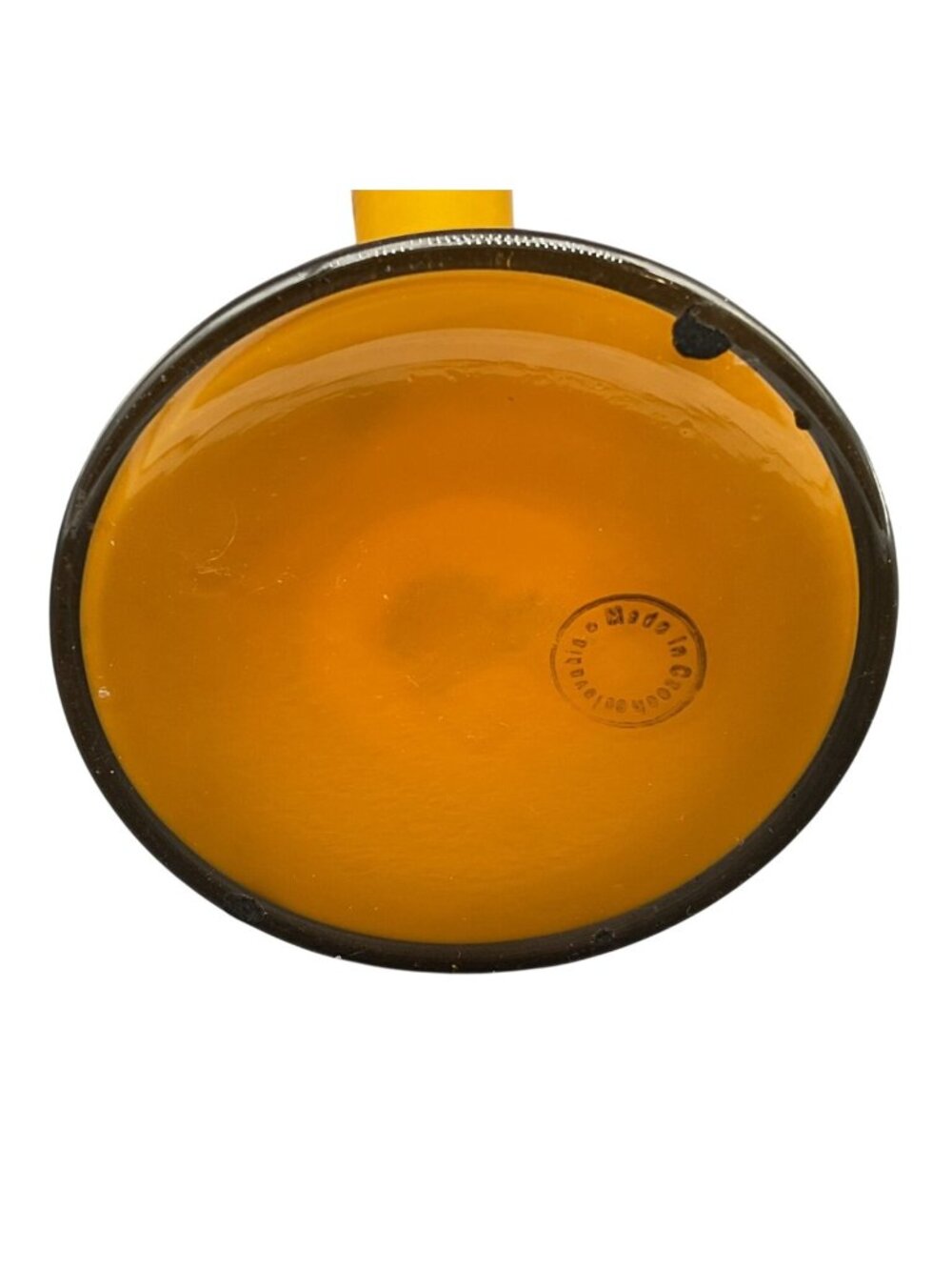 Vintage Bohemian Czech Tango Art Nouveau Glass Vase Yellow Silver Overlay 10"H - Picture 6 of 7